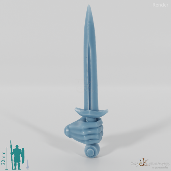 Menschen-Dolch mit Hand, Klinge nach Oben (Gonthan)