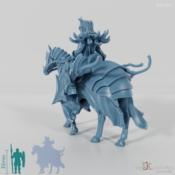 Düsterer König auf Pferd