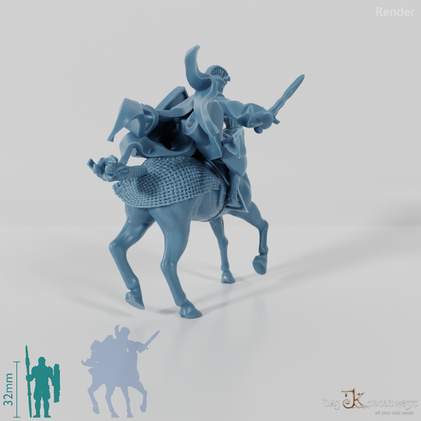 Düsterer Myrmidone auf Pferd