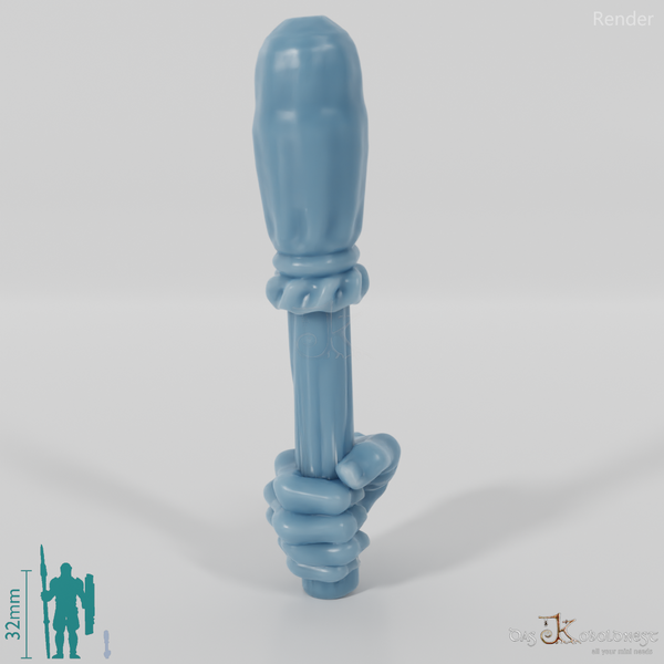 Ork-Trommelschlägel mit Hand