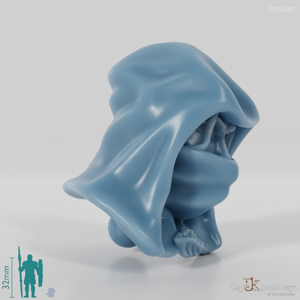 Elfenkopf - Weiblich A mit Maske und Kapuze