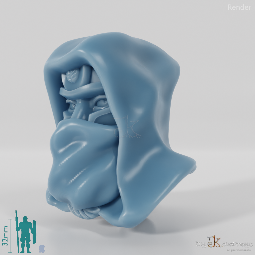 Elfenkopf - Männlich mit verhülltem Helm