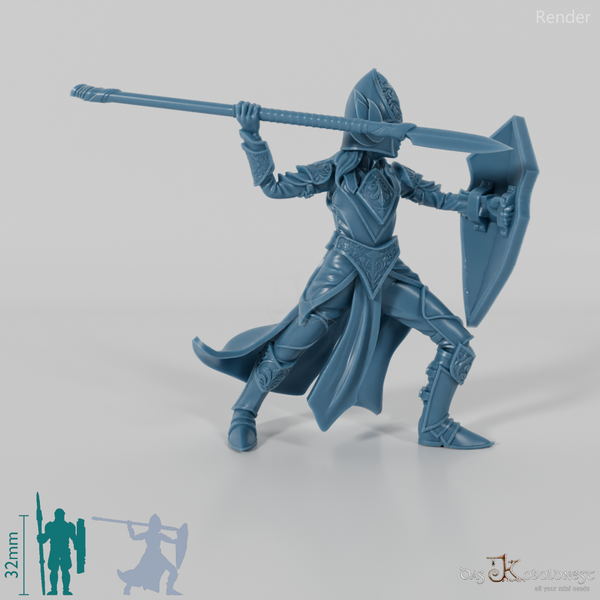 Küstenelfen-Wächterin B mit Speer