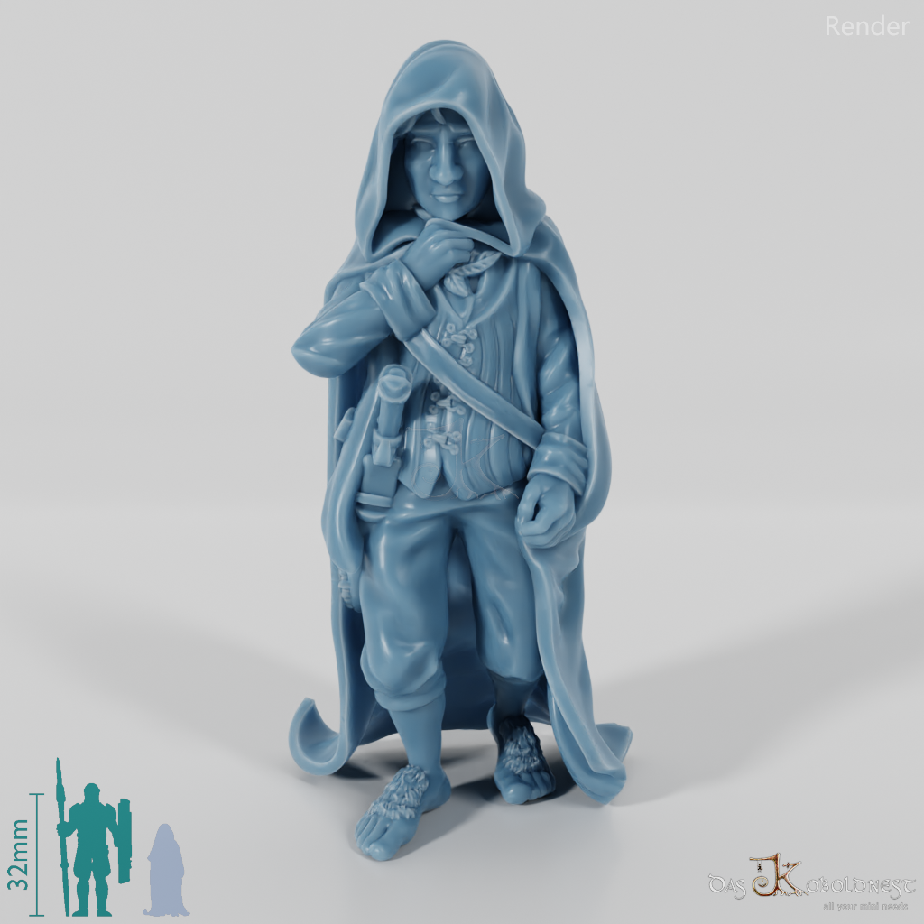 Falco, Halbling-Schatzträger mit Kapuze