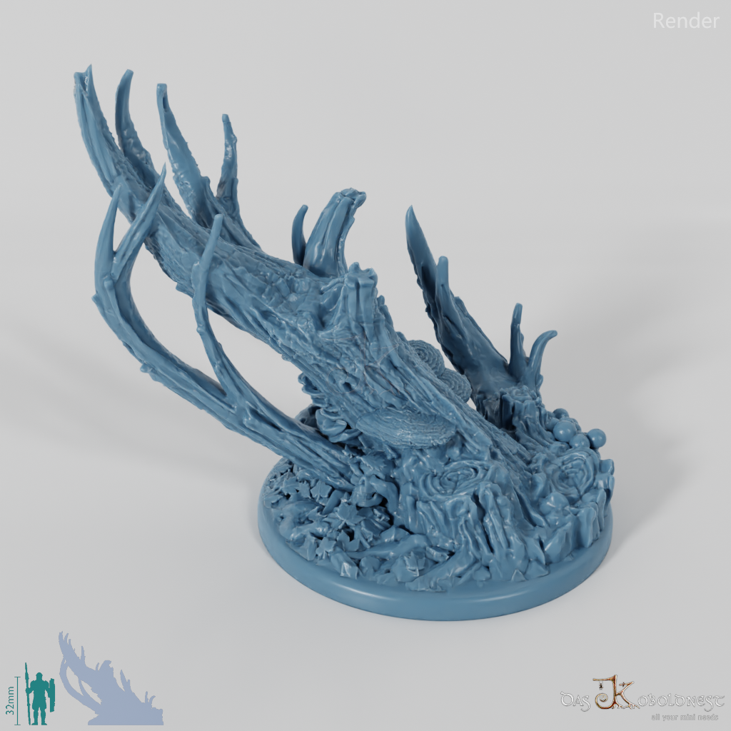 Waldbodenbase mit totem Baum