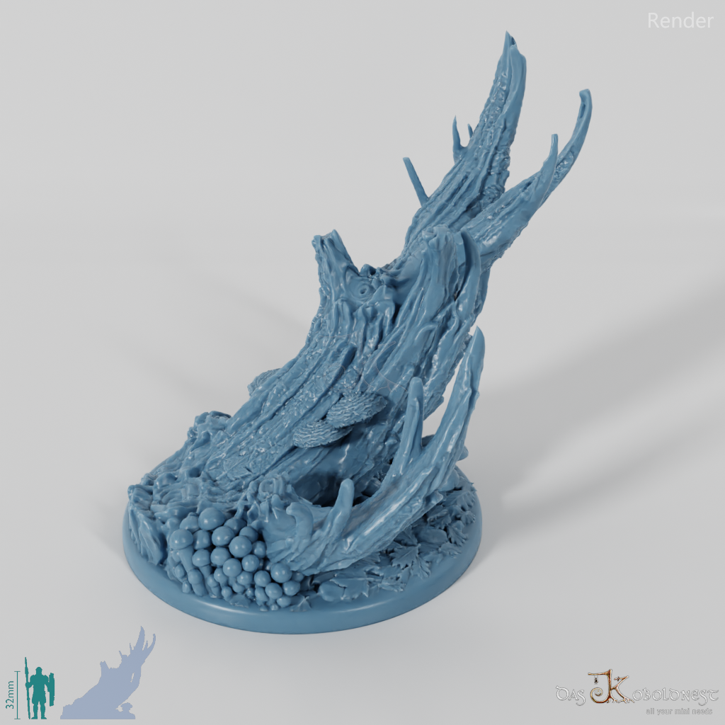 Waldbodenbase mit totem Baum