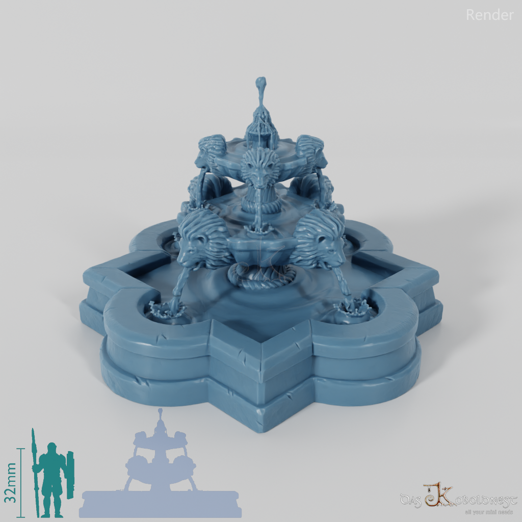 Zierbrunnen - Der Löwenbrunnen (Sprudelnd)