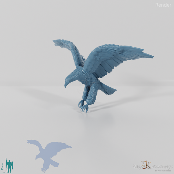 Raubvogel - Riesenadler, Herabfahrend