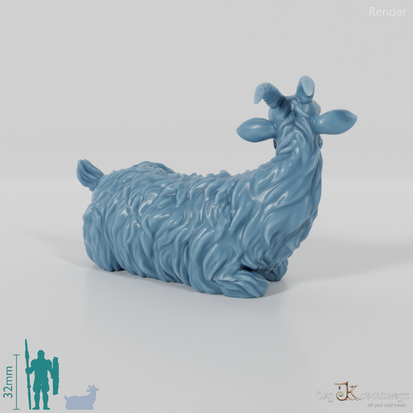 Ziege - Liegende Ziege