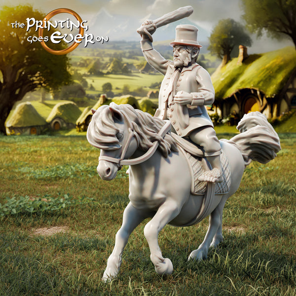 Halbling-Sheriff auf Pony