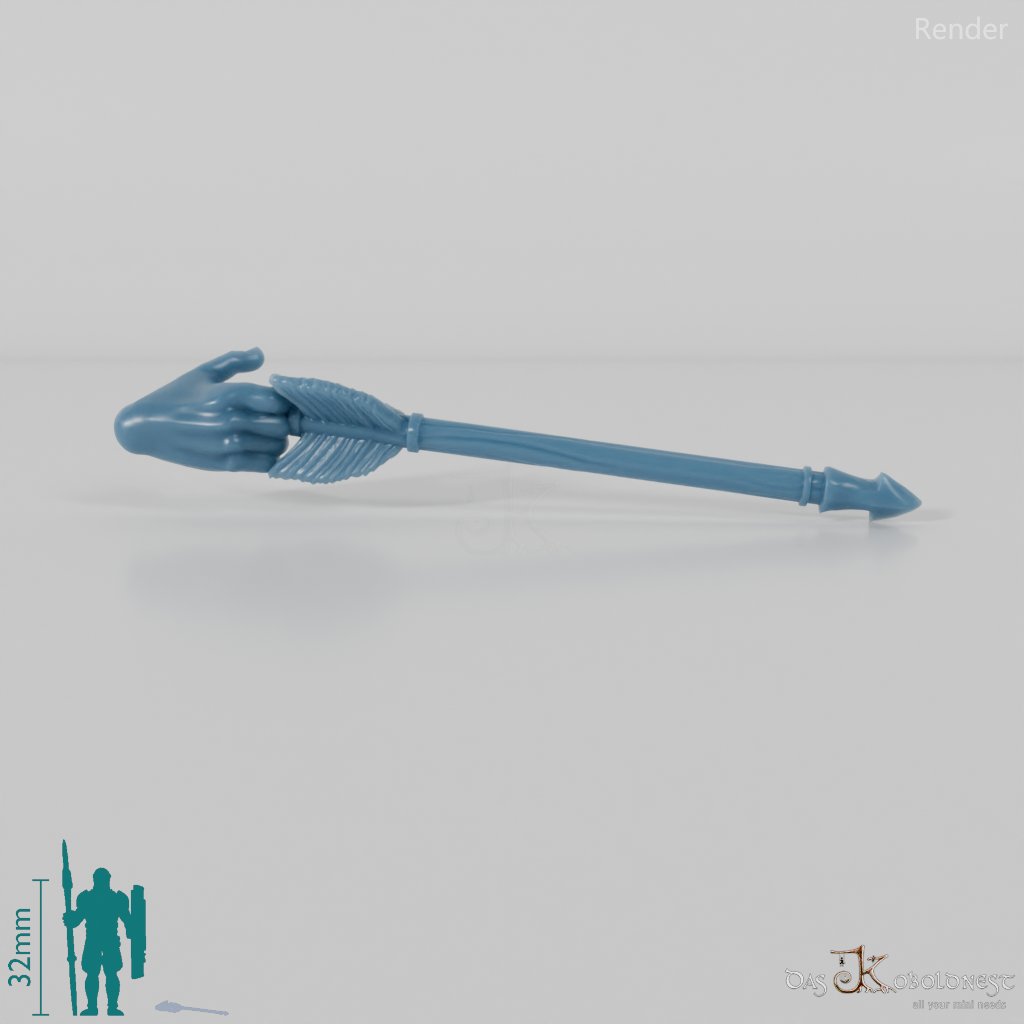 Halbling-Hand mit Pfeil