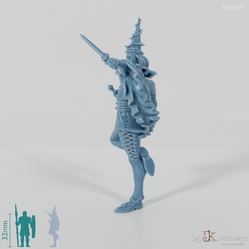 Harlekin mit Wurfmessern 02