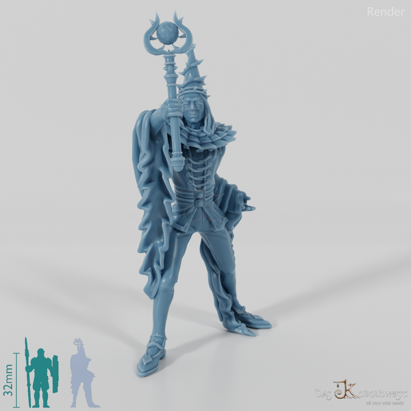 Harlekin mit Szepter