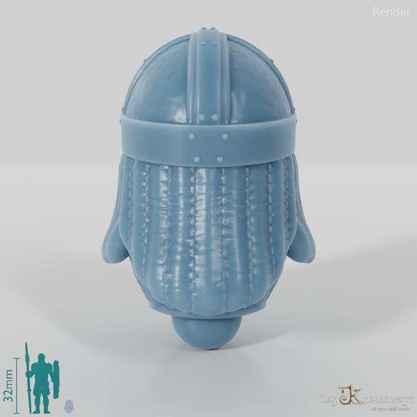 Reitervolk-Kopf - Männlich mit Helm 1