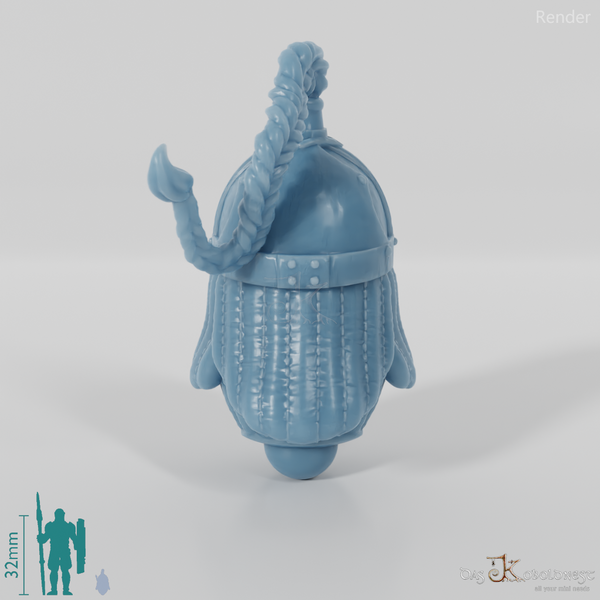 Reitervolk-Kopf - Männlich mit Helm 2