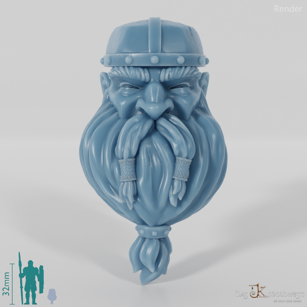 Zwergenkopf - Männlich mit Schutzhelm