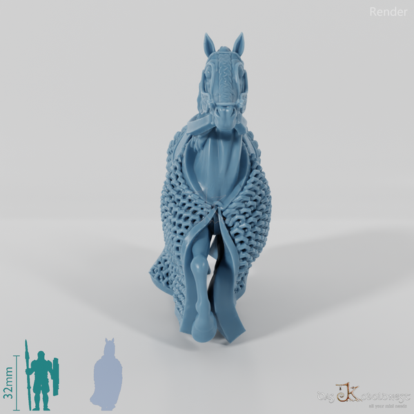 Pferd der Pferdeherren - Kettenpanzer im Trab