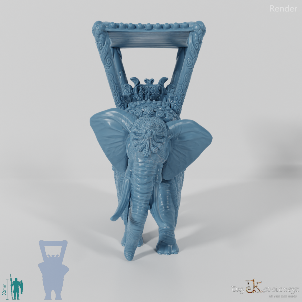 Elefant - Elefanten-Howdah