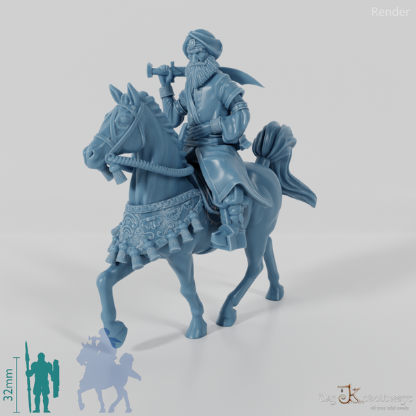 Korsaren-Kapitän auf Pferd