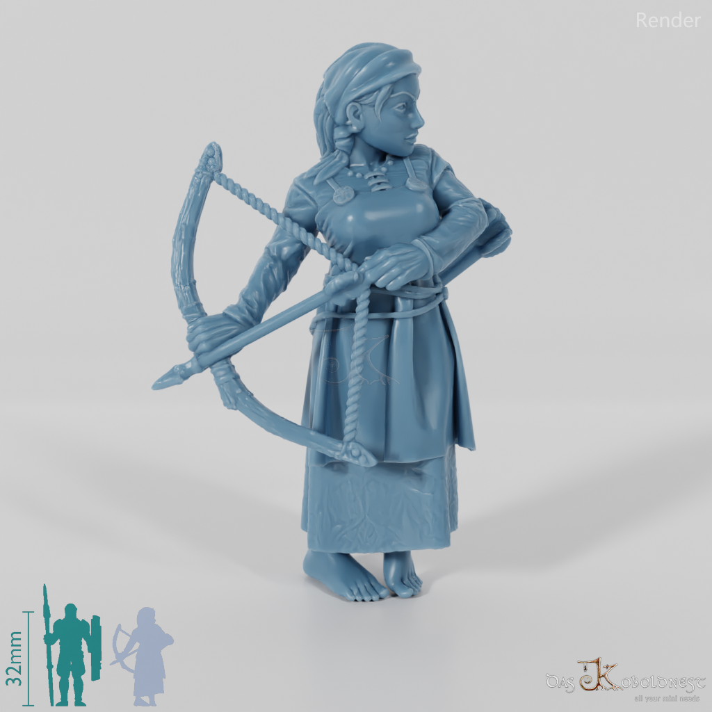 Nordische Dorfbewohnerin, bewaffnet (Bogen 1)