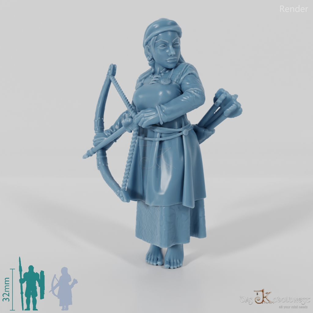 Nordische Dorfbewohnerin, bewaffnet (Bogen 1)