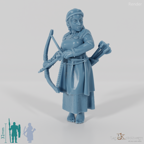 Nordische Dorfbewohnerin, bewaffnet (Bogen 1)