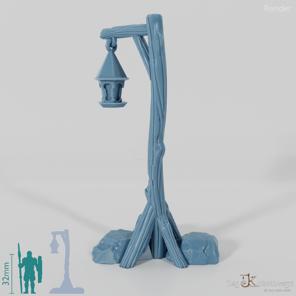 Laterne - Straßenlaterne an Holzmast 01