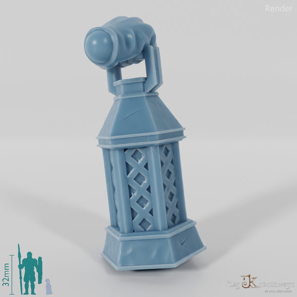 Zwergenlaterne mit Hand