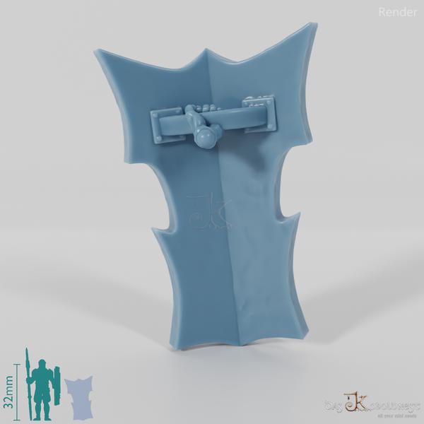 Halbork-Turmschild mit Hand (von unten gegriffen)