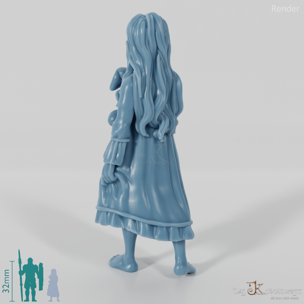 Kleines Mädchen mit Stoffhase