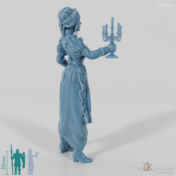 Lucy mit Kerzenständer