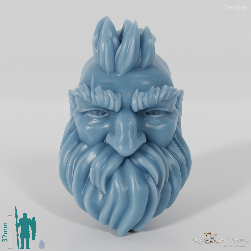 Zwergenkopf - Männlich mit kurzem Bart