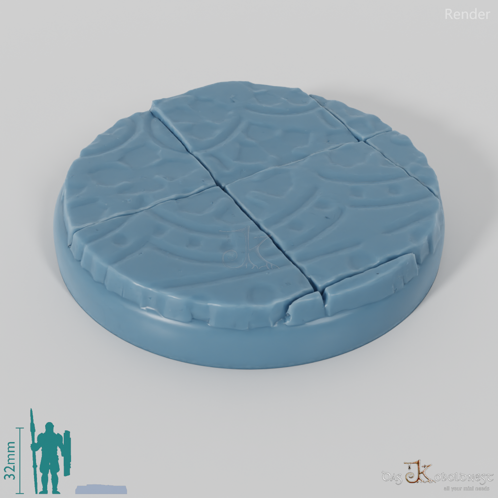 Bases mit verzierten Bodenfliesen (Rund)