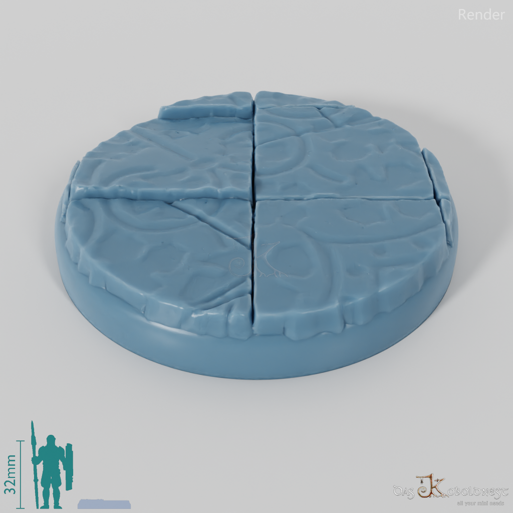 Bases mit verzierten Bodenfliesen (Rund)