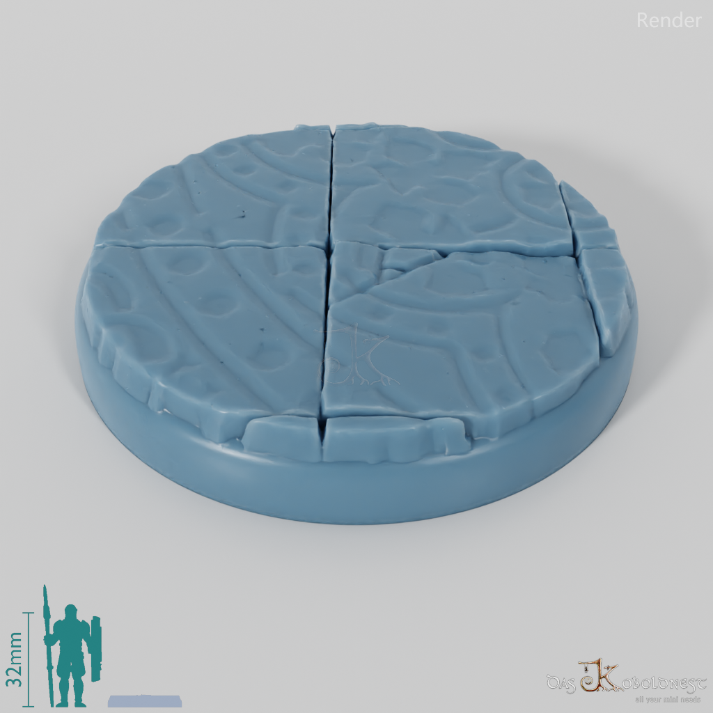 Bases mit verzierten Bodenfliesen (Rund)