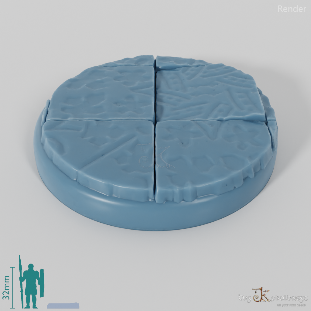 Bases mit verzierten Bodenfliesen (Rund)