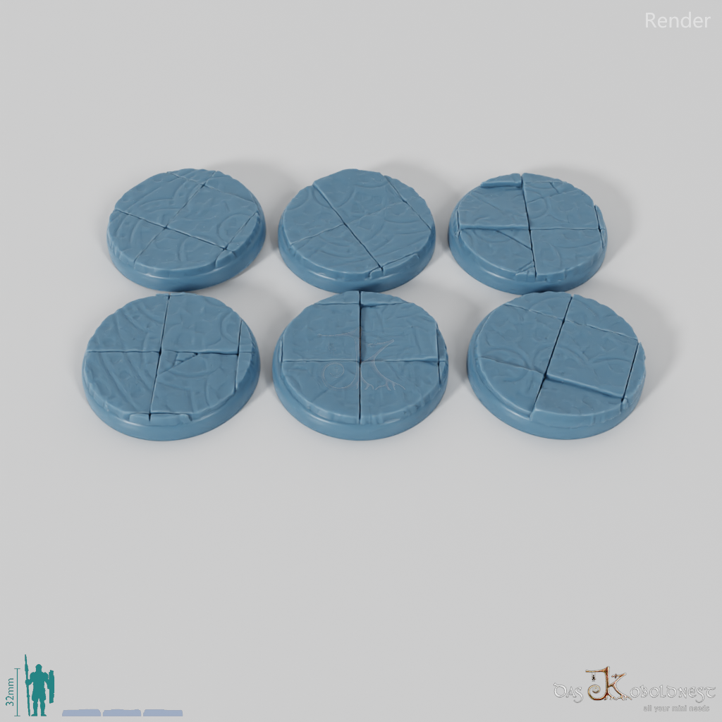 Bases mit verzierten Bodenfliesen (Rund)