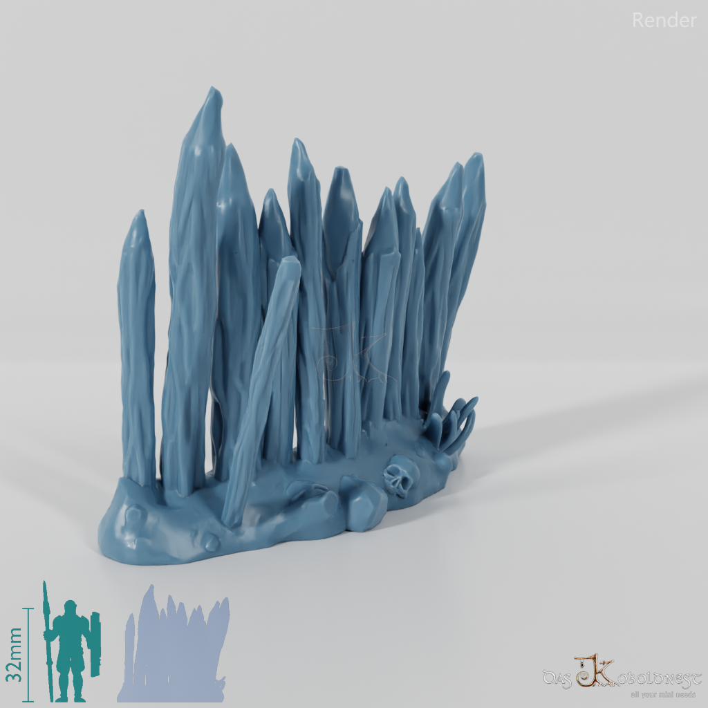 Angespitzte Holzpalisade 1