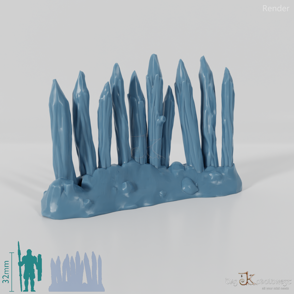 Angespitzte Holzpalisade 3