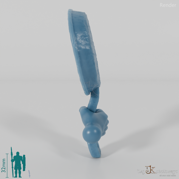 Halbling-Bratpfanne mit Hand