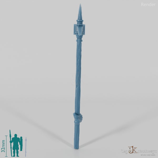 Halbling-Mordaxt, unten gegriffen mit Hand