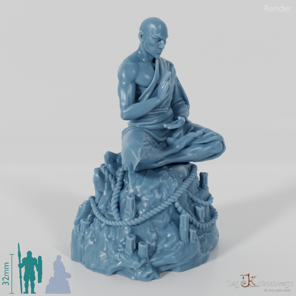 Ausgestoßener Mönch im Gebet