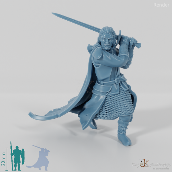 Grauer Waldläufer mit Schwert B