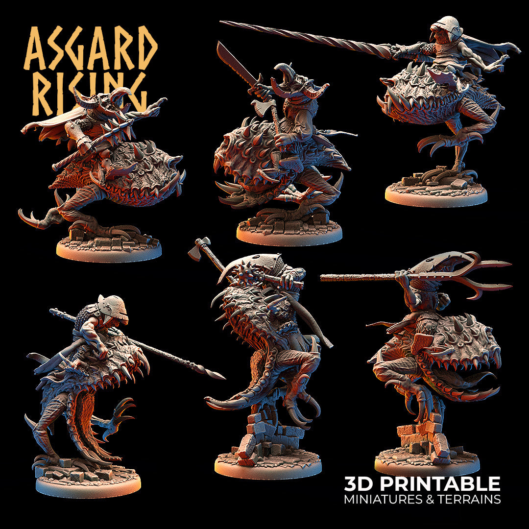 Berggoblin-Trollhundreiter - Komplettset