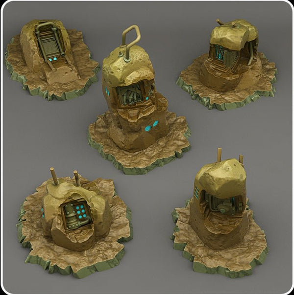 Verkabelte Felsattrappe