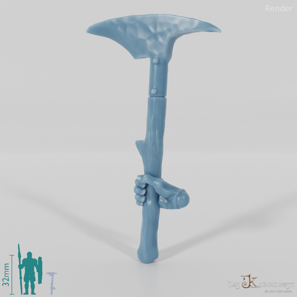 Halbork-Axt B mit Hand