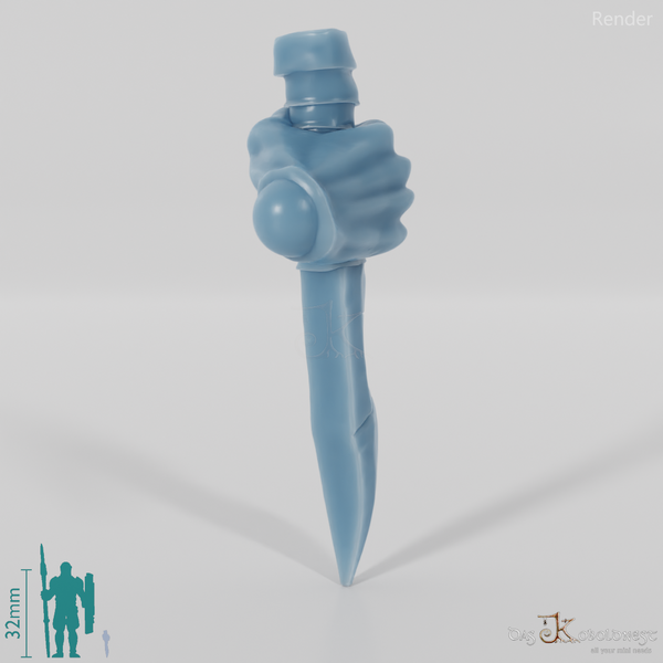 Halbork-Dolch mit Hand (Alternativpose)