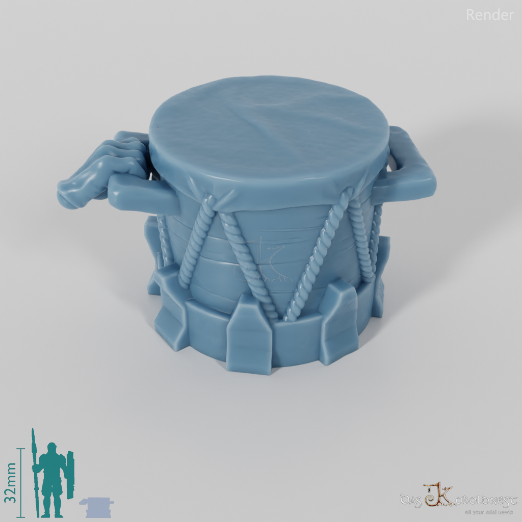 Halbork-Trommel mit Hand