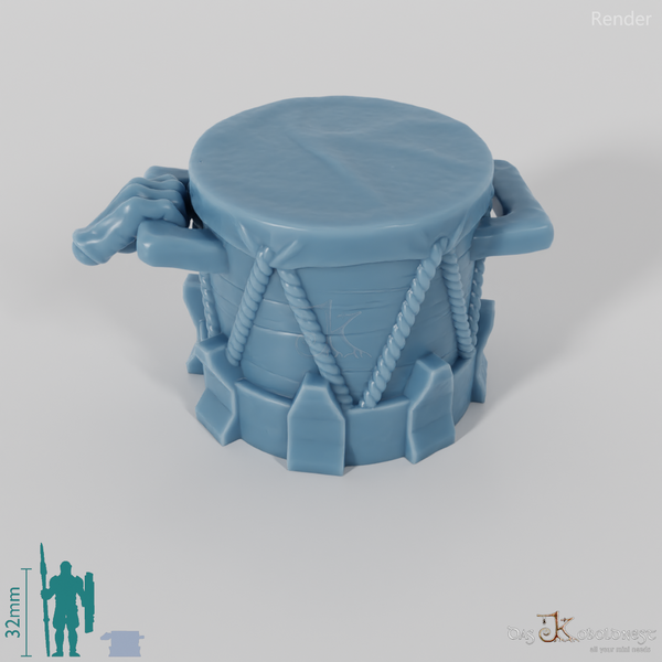 Halbork-Trommel mit Hand