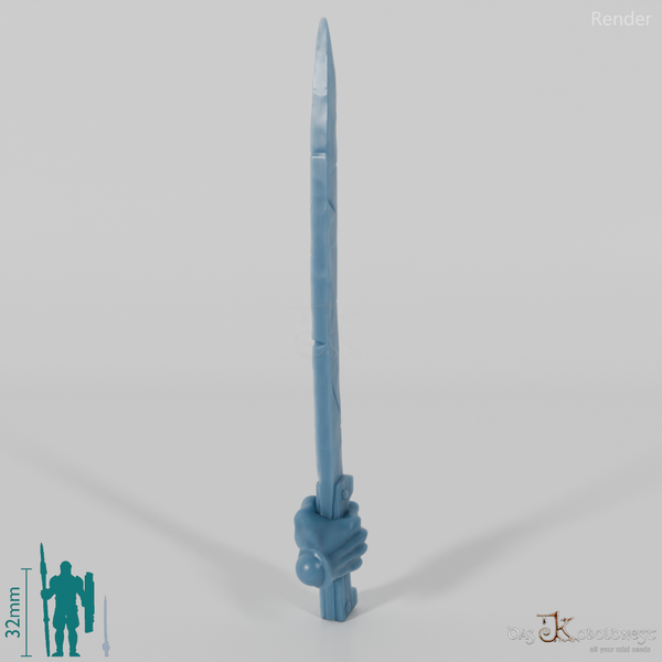 Halbork-Schwert B mit Hand